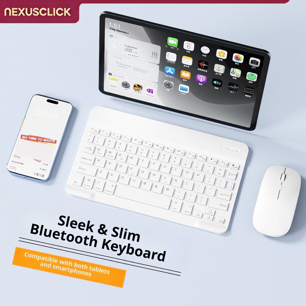 Android Tablet Gaming Accessories - NexusClick Bluetooth Klavye ve Fare iPad