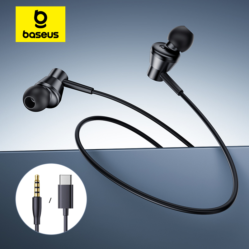 Wired Earphone Lightning - Baseus Encok CZ11/HZ11 Kablolu Kulaklık Tip-C/3.5mm