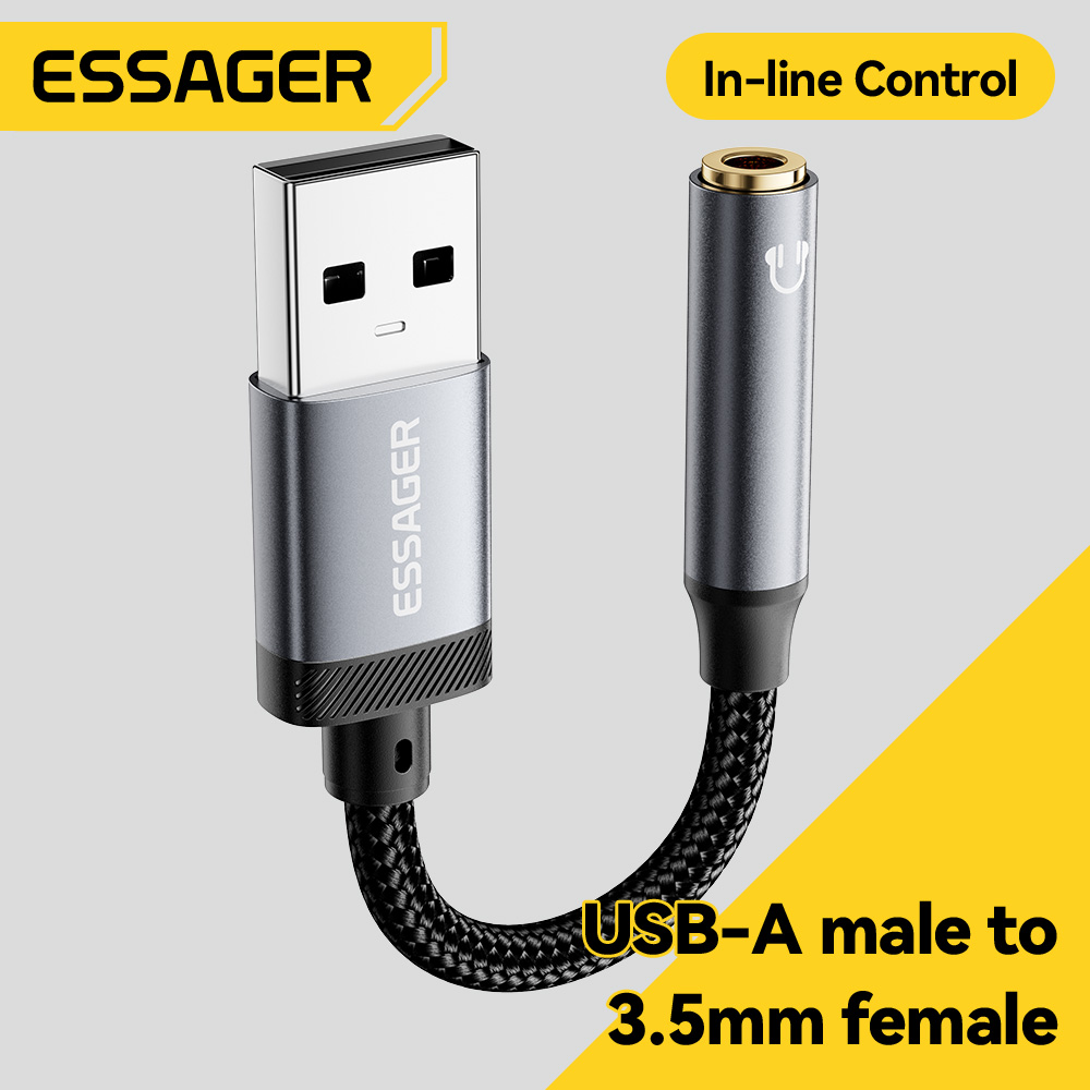 Wired Earphone Lightning - Essager USB - 3.5mm Ses Kablosu