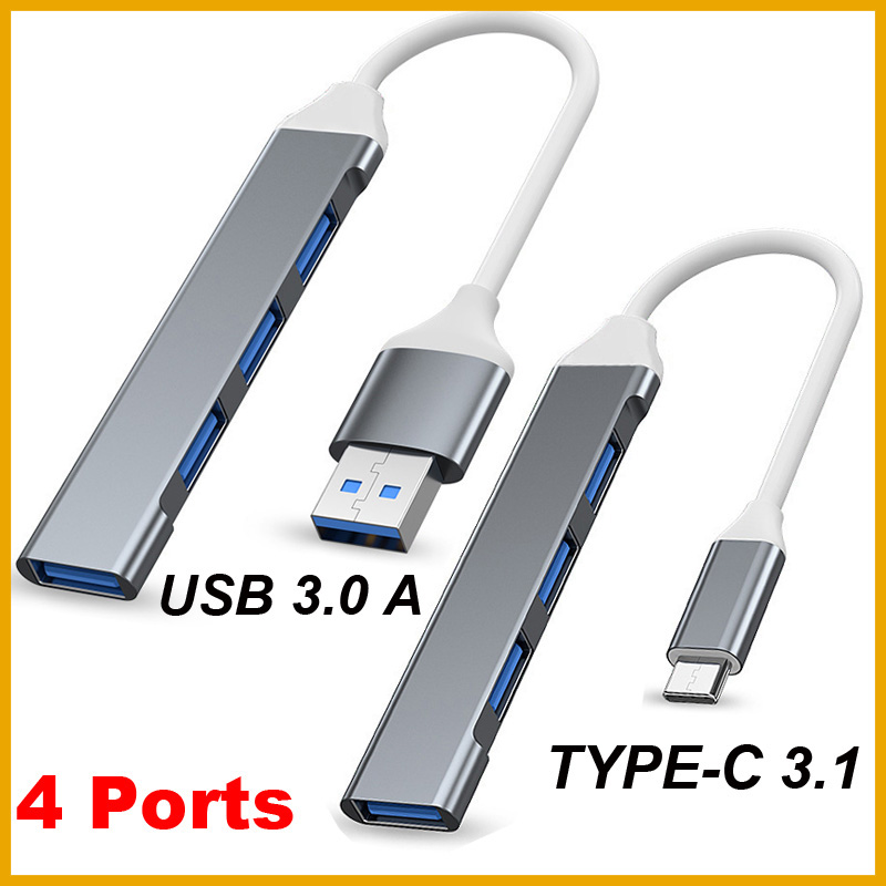 Usb Hub Type C - USB 3.0 TİP-C 3.1 4 Portlu