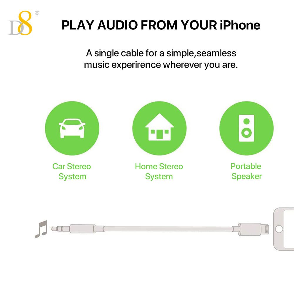 D8 Lightning - 3,5 mm Ses Adap - Wired Earphone Lightning incelemesi ve fiyatı
